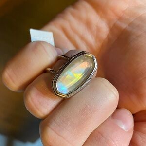 Elegant Silver Opal Ring